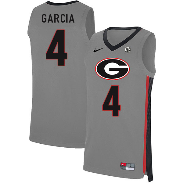 Men #4 Andrew Garcia Georgia Bulldogs College Basketball Jerseys Sale-Gray